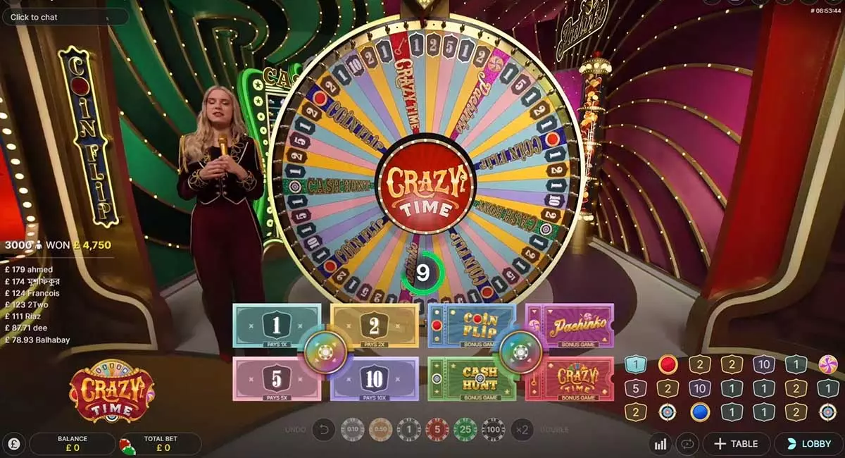 Play Crazy Time at Mostbet Live Casino 2026